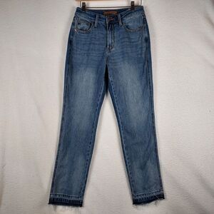 Judy Blue Boyfriend Fit Jeans Women’s 3/26 Medium Wash Stretch Denim Casual